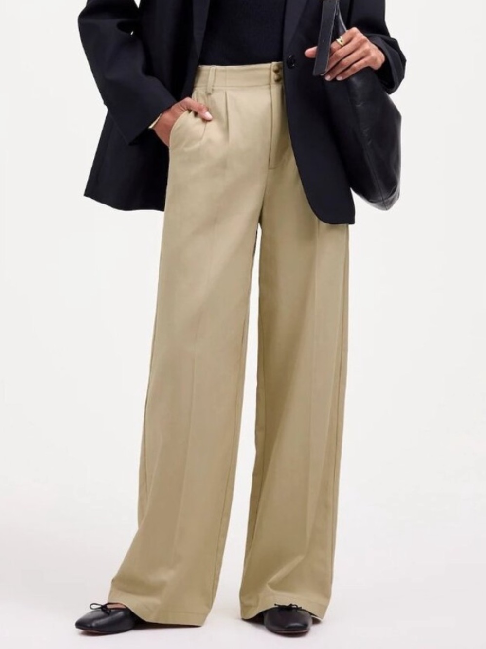 Madewell The Harlow High rise wide leg trouser pants size 14